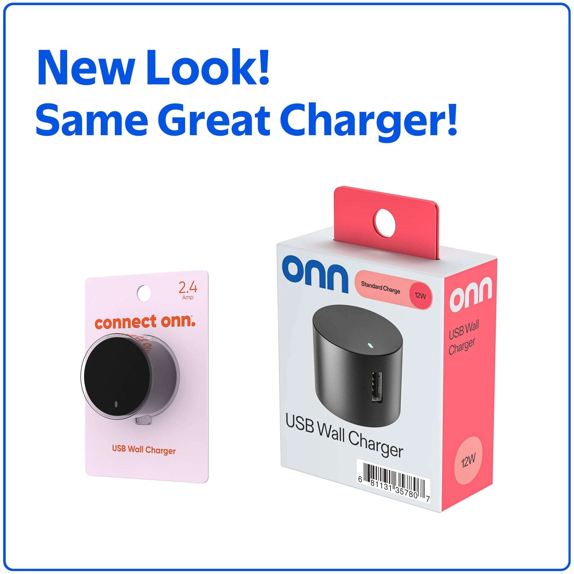 onn 12W Single USB-A Port Wall Charger, Foldable Plug, Black - Compatible with iPhone, Samsung Galaxy, Note, Pixel Devices iPad Pro, & More