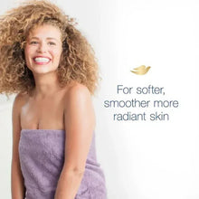 Dove beauty bar soap promotion with dove icon on display