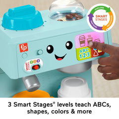 Fisher-Price Laugh & Learn Learn & Serve Coffee Café Toddler Electronic Toy, 10 Play Pieces - USA MEGA SHOP