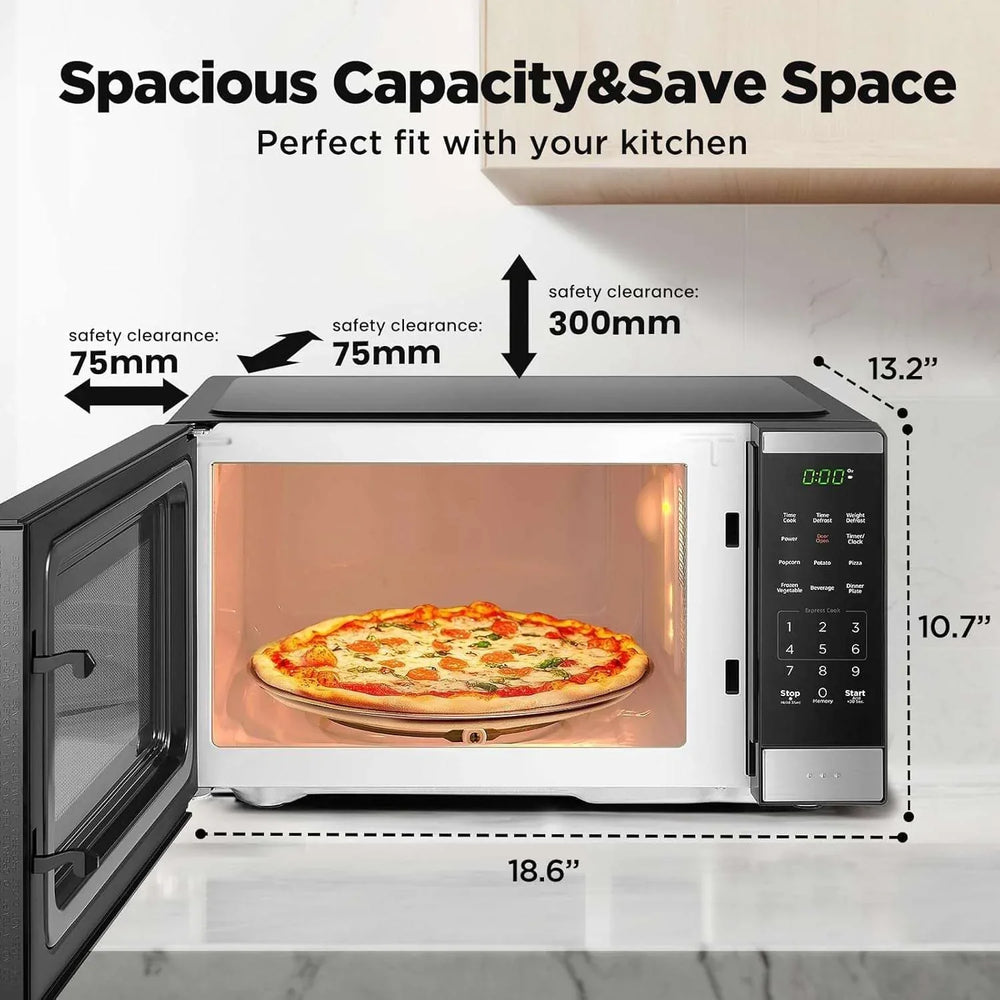 BLACK+DECKER 0.9 Cu Ft Microwave Oven Countertop , 6 Auto Menus, 10 Power Levels, Digital Panel, 900W - USA MEGA SHOP