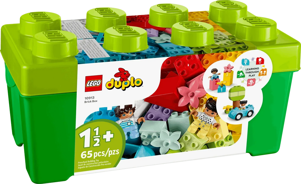 LEGO DUPLO Classic Brick Box Building Set with Storage 10913, Toy Car, Number Bricks and More, Learning Toys for Toddlers, Boys & Girls 18 Months Old - USA MEGA SHOP