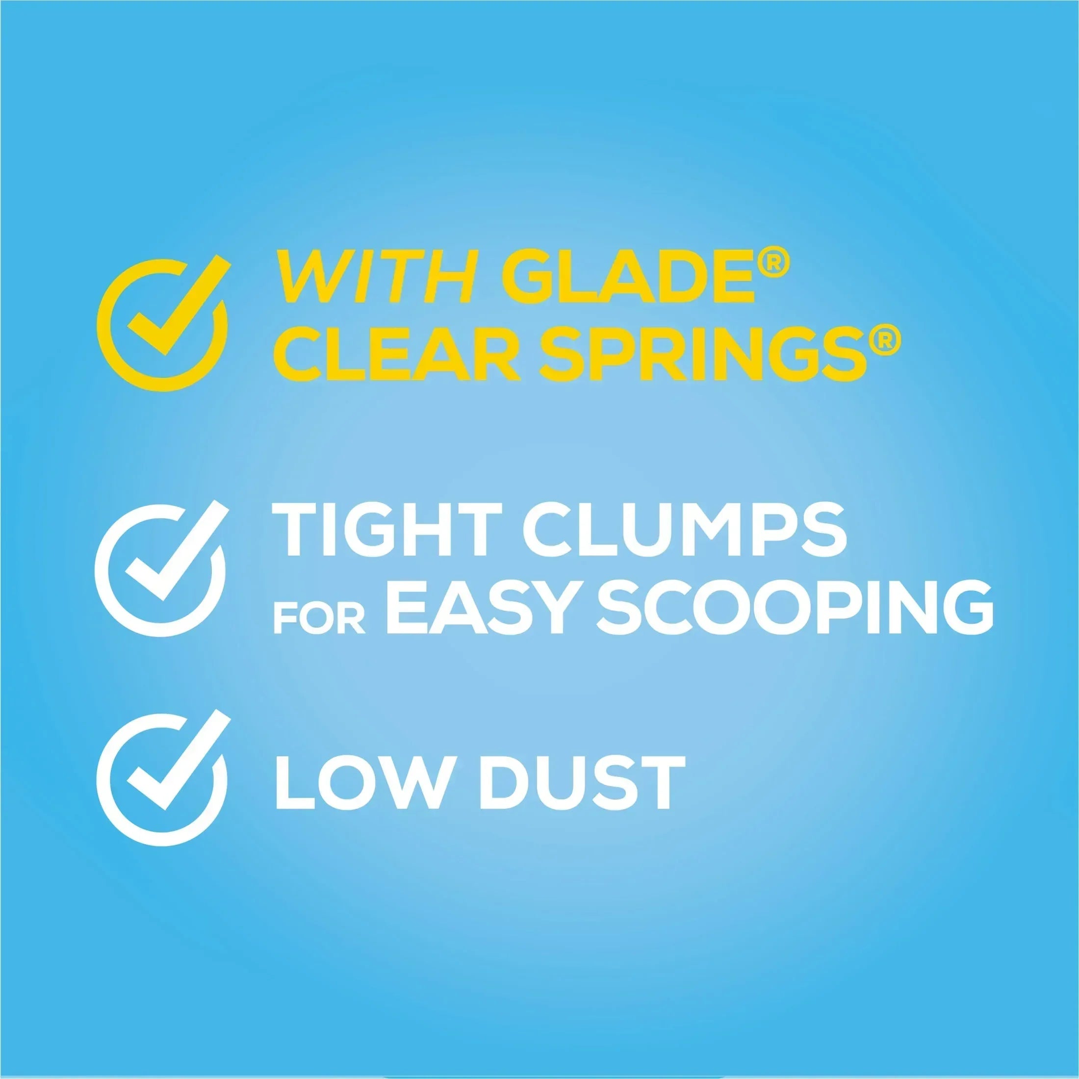 Purina Tidy Cats Clumping Cat Litter, Glade Clear Springs Deodorizing, Low Dust, 35 lb. Pail