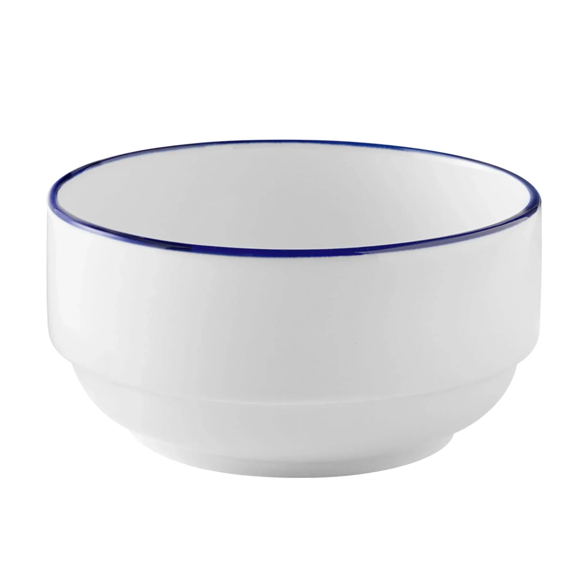 Mainstays 12-Piece Blue Rim Stoneware Dinnerware Set