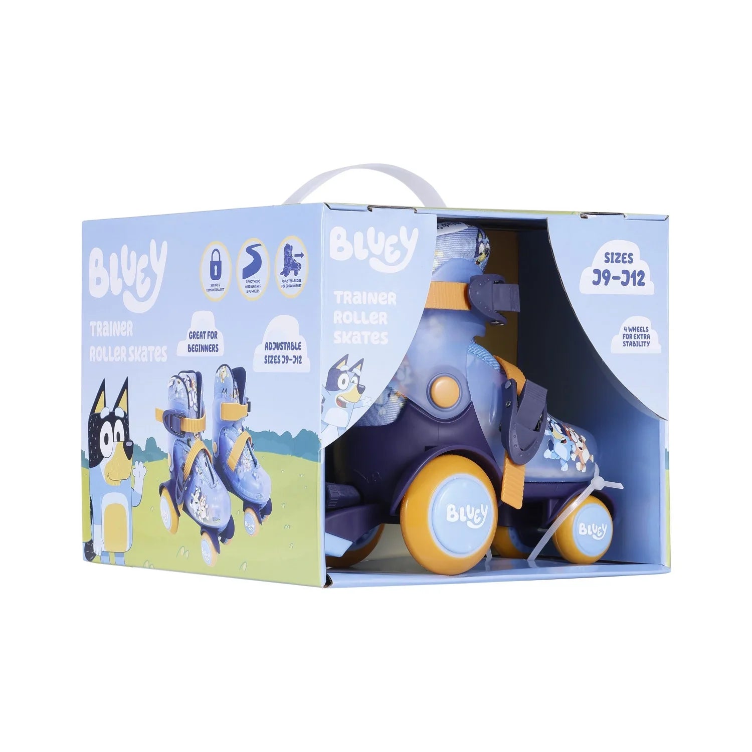 Bluey Kids Training Roller Skates, Adjustable Sizing, Size 9-12, Unisex