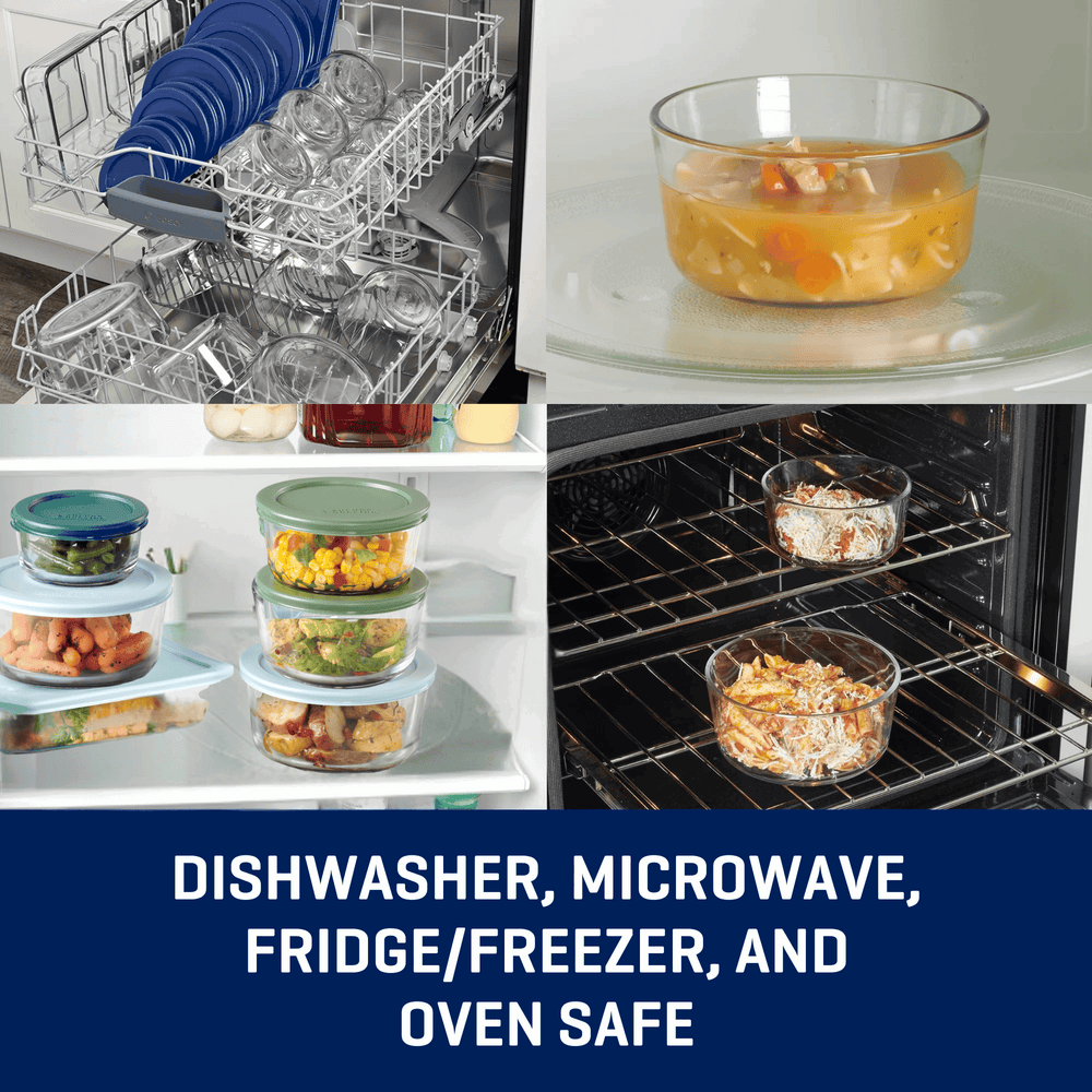 Anchor Hocking 32-Piece Glass Food Storage Containers with Colorful BPA-Free Lids