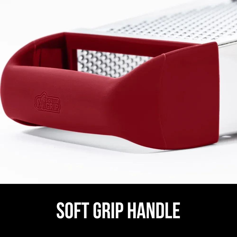 GORILLA GRIP Cheese Grater, BPA Free Stainless Steel Box Graters, Cheeses and Veggie Shredder - USA MEGA SHOP