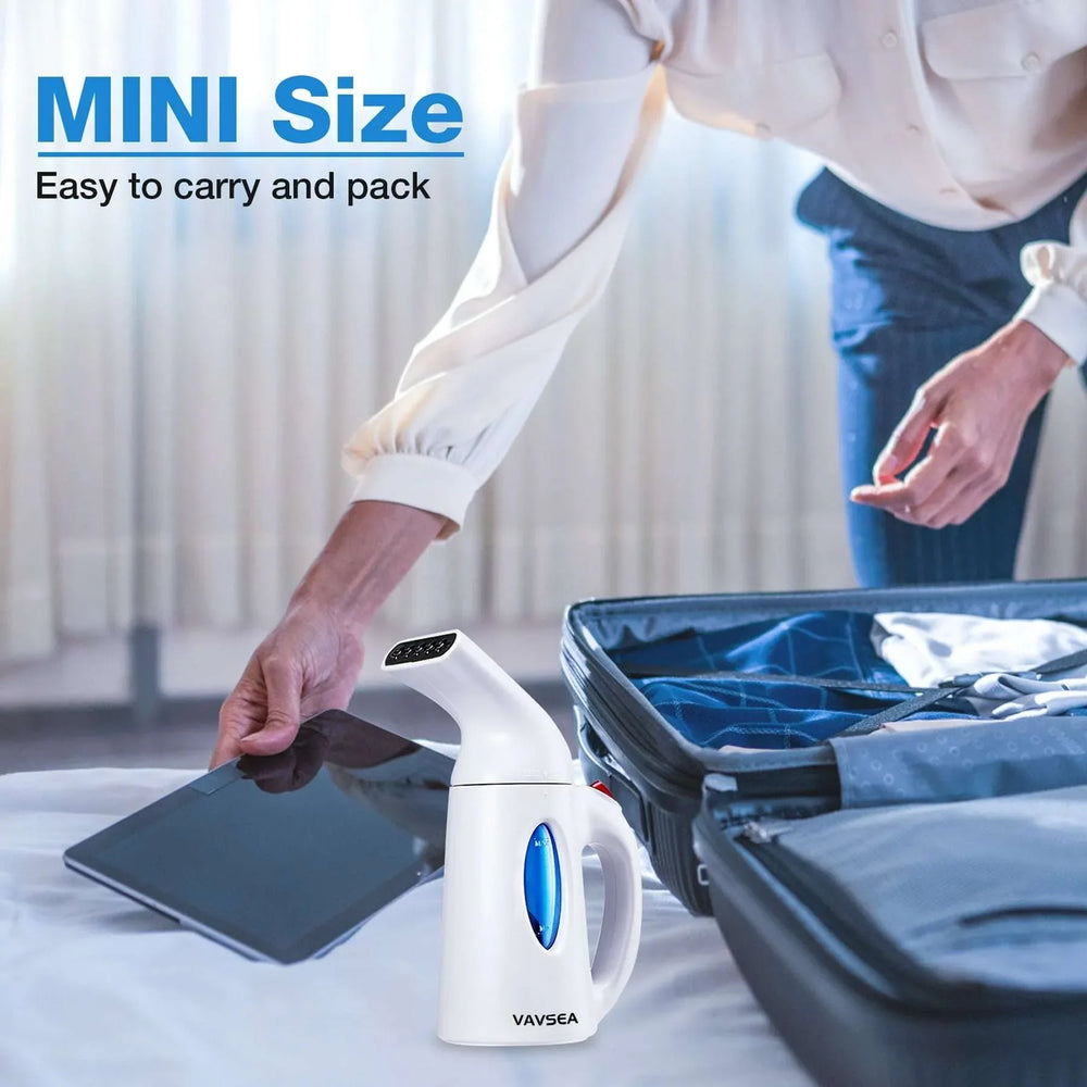 VAVSEA Steamer for Clothes, Portable Garment Steamer, Auto Shut-off Function, Wrinkles/ Steam/ Soften/ Clean/ Sterilize, White - USA MEGA SHOP