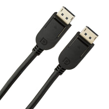 DisplayPort cable with two gold plugs and molded strain relief