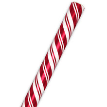 Hallmark gift wrap roll with red and white candy cane stripes