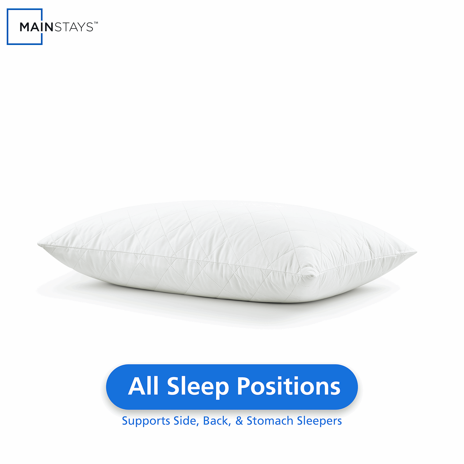 Mainstays Brushed Microfiber Foam Cluster King Bed Pillow - Antimicrobial