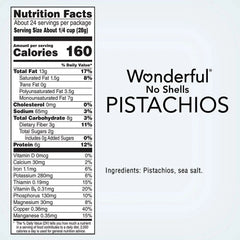 Wonderful No Shells Lightly Salted Pistachios 24 oz