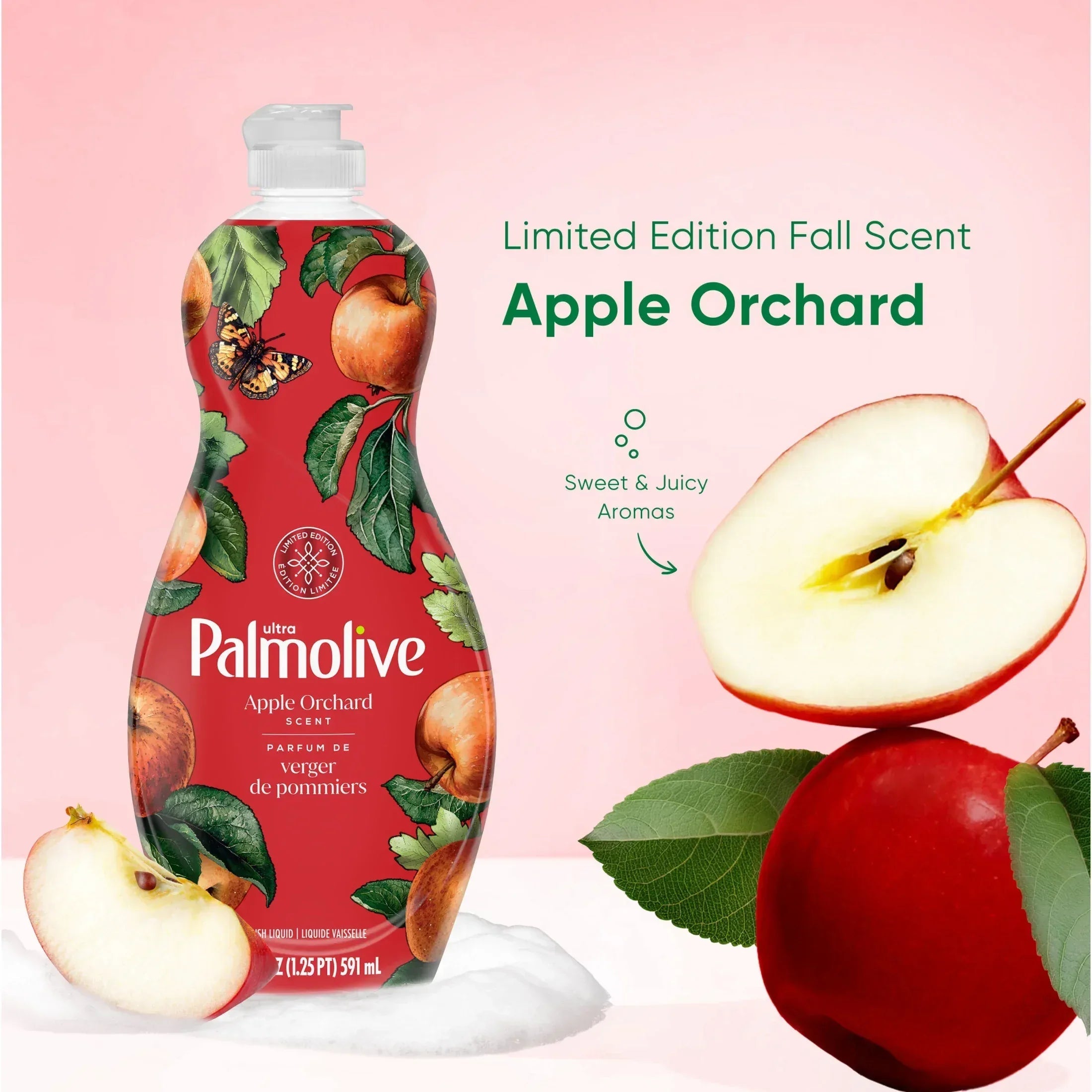 Palmolive Ultra Strength Liquid Dish Soap, Limited Edition, Apple Orchard Scent, 20 fl oz Bottle