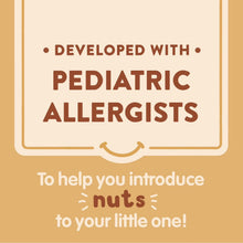 Happy Baby Nutty Blends information card about introducing nuts to babies