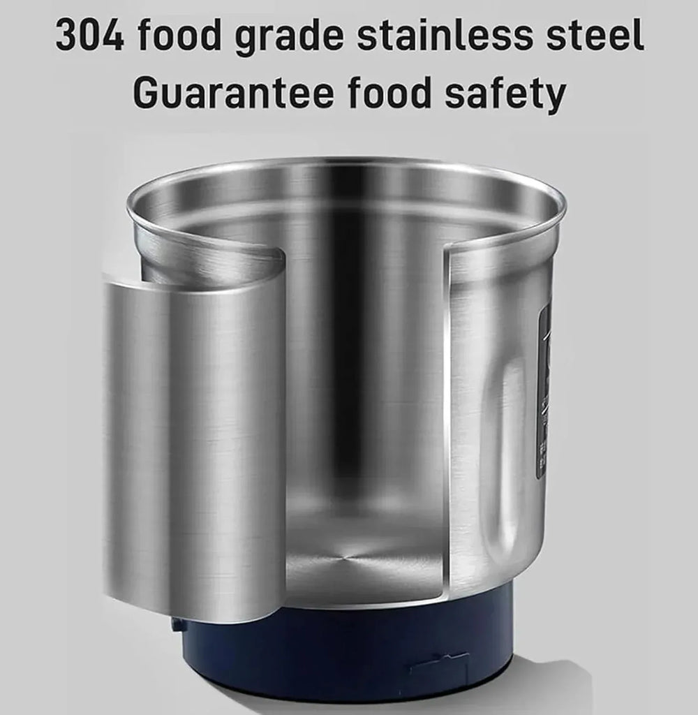Small Powder Grinding Machine, Grain mills, Herb Grinder, Spice Grinder, Electric Coffee Grinder, Multifunctional Grinding Machine with 304 Stainless Steel Blade,Blue - USA MEGA SHOP
