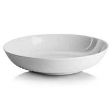 White pasta/dinner bowl, shallow wide bowl with glossy finish