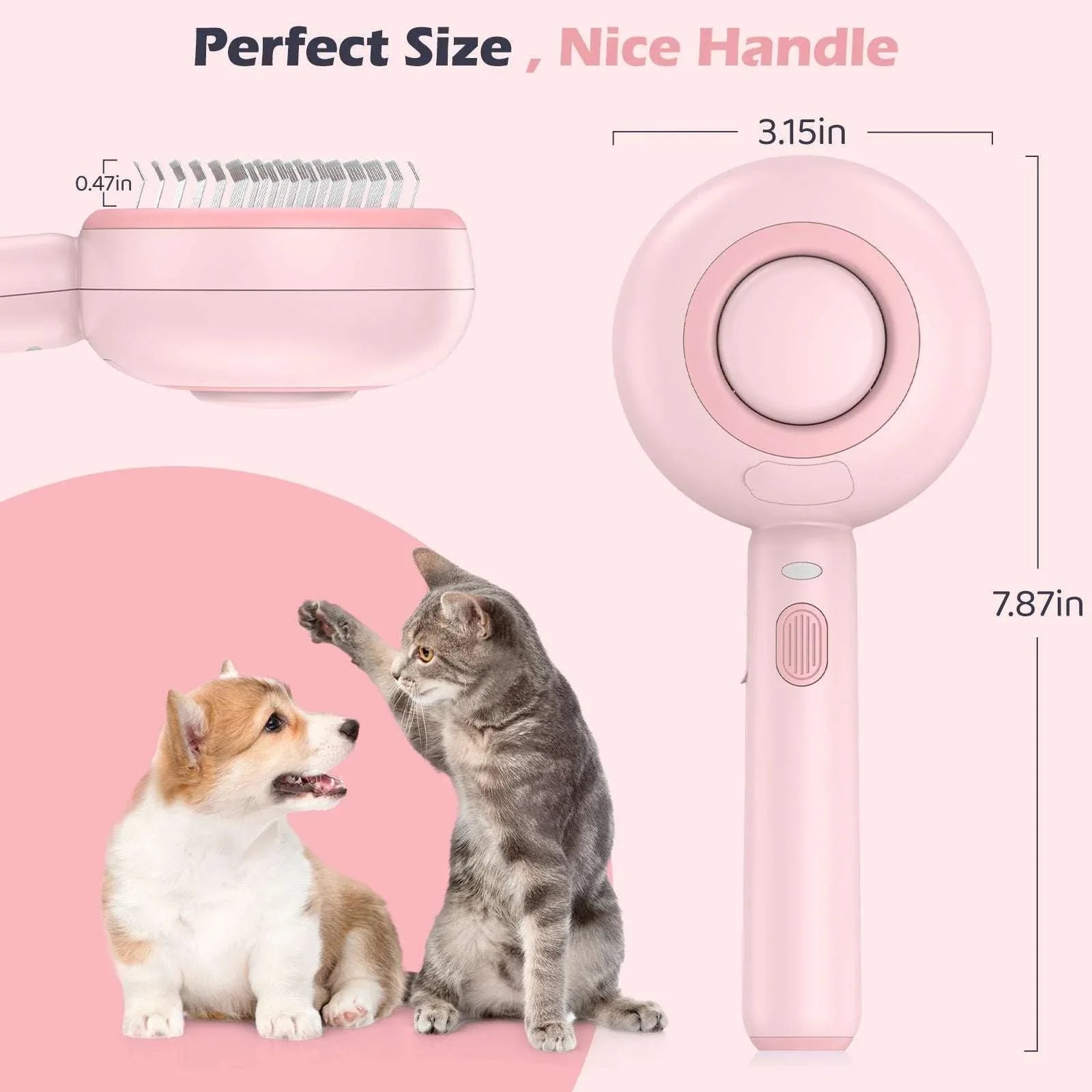 BEBANG Cat Steam Brush 3 in 1, One-Click Hair Removal Brush with Steam for Cats and Dogs - USA MEGA SHOP