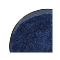 Elama Samara 12 Piece Stoneware Dinnerware Set in Blue