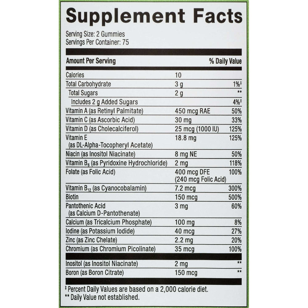 Equate Women's Multivitamin Gummies for General Health, Mixed Berry, 150 Count, Compare to VitaFusion Women's Multivitamin