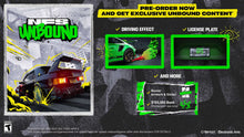 PlayStation 5 racing video game box cover with preorder content graphics