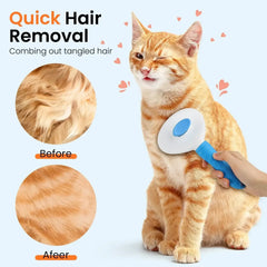 Jewyow Pet Grooming Brush - Deshedding Tool for Dogs & Cats, Short/Long Hair - Indoor Cat Brush for Shedding, Gentle Cleaning Comb for Puppies & Kittens
