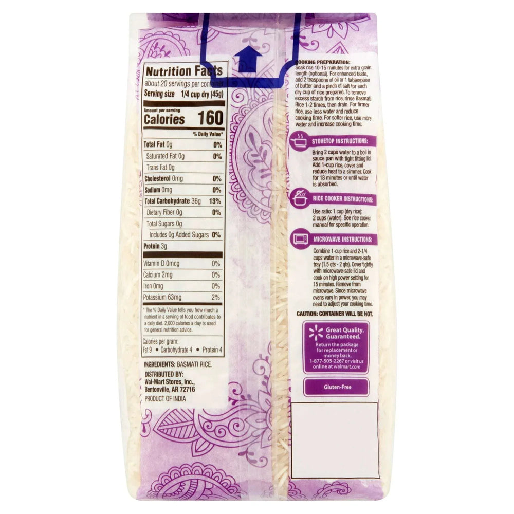 Great Value Basmati Rice, 2 lb - USA MEGA SHOP