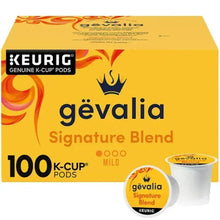 Keurig K-Cup coffee pods box, Gevalia Signature Blend, 100 mild pods