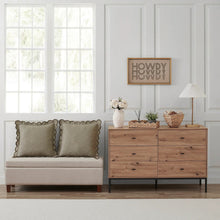 Sage green square decorative pillows with scalloped flange trim