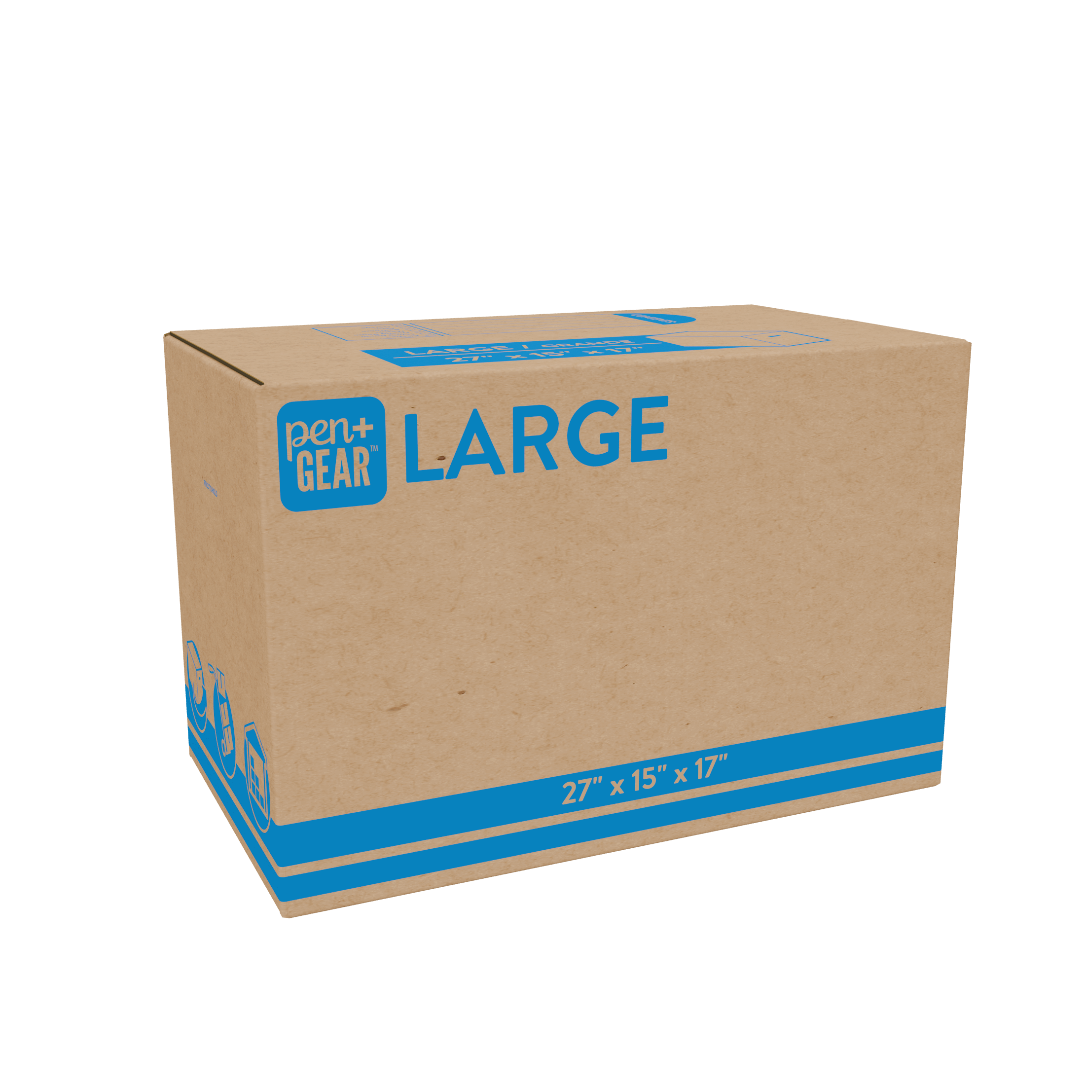 Pen+Gear Large Moving Boxes, 27L x 15W x 17H, Kraft