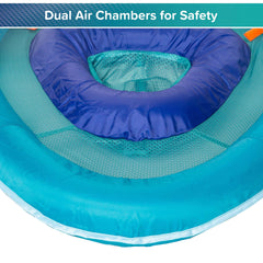 Aqua SwimSchool Grow-with-Me BabyBoat Pool Float for Infants 6-24 Months, Blue