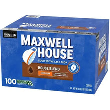 Maxwell House House Blend Medium 100-count K-Cup coffee pod box, angled side view