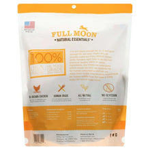 Back panel of dog treat pouch with feeding and ingredient information