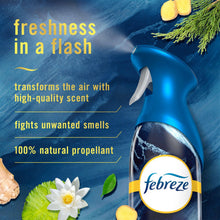 Febreze air freshener spray bottle, blue Ocean air mist with trigger nozzle