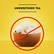 Unsweetened tea sign with sugar cubes crossed out