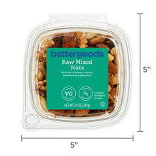 Raw mixed nuts clamshell with green label, 5 in size