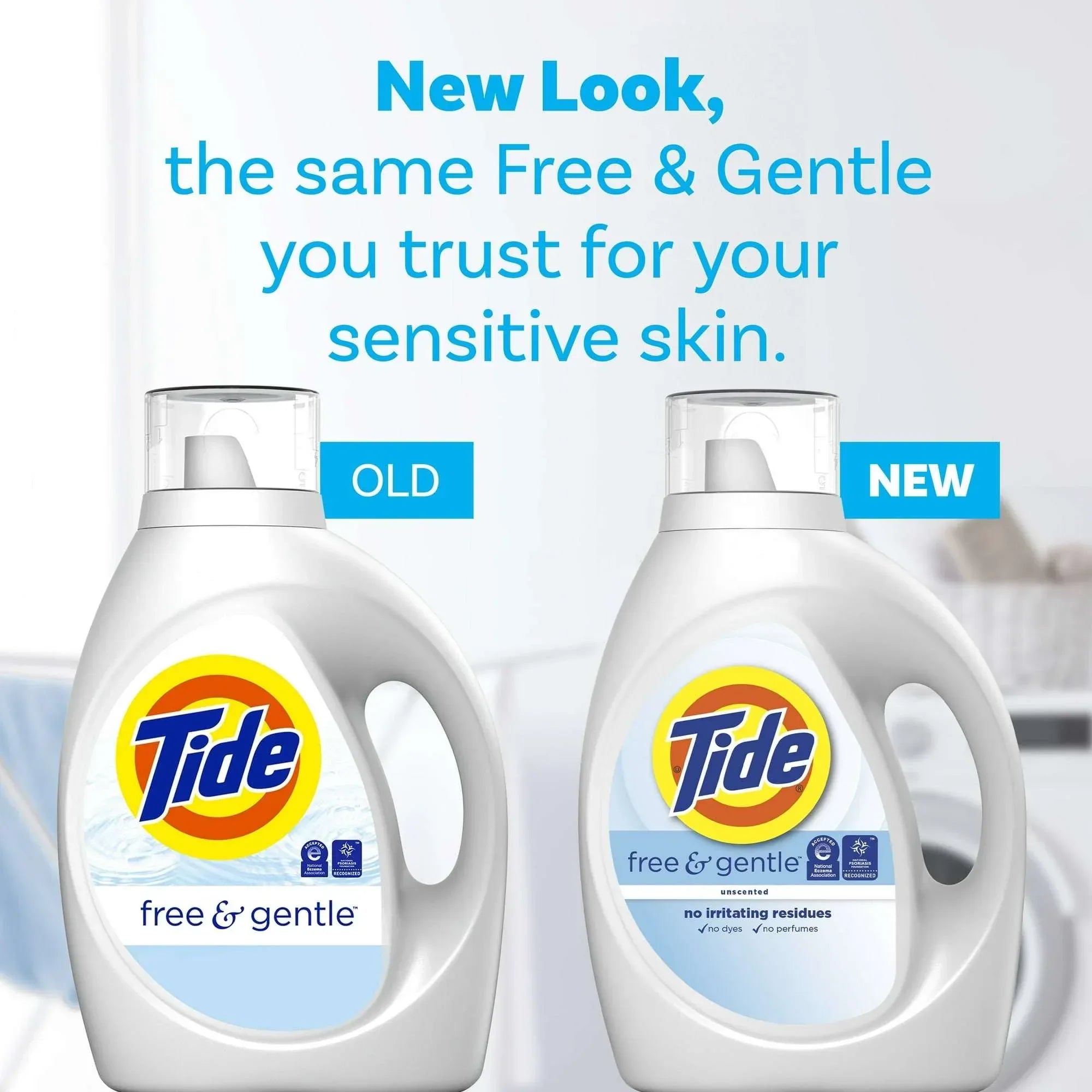 Tide Free & Gentle Laundry Detergent Liquid, 34 fl oz, 25 Loads - USA MEGA SHOP
