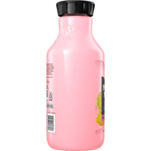 Minute Maid zero sugar pink lemonade bottle side view with label text