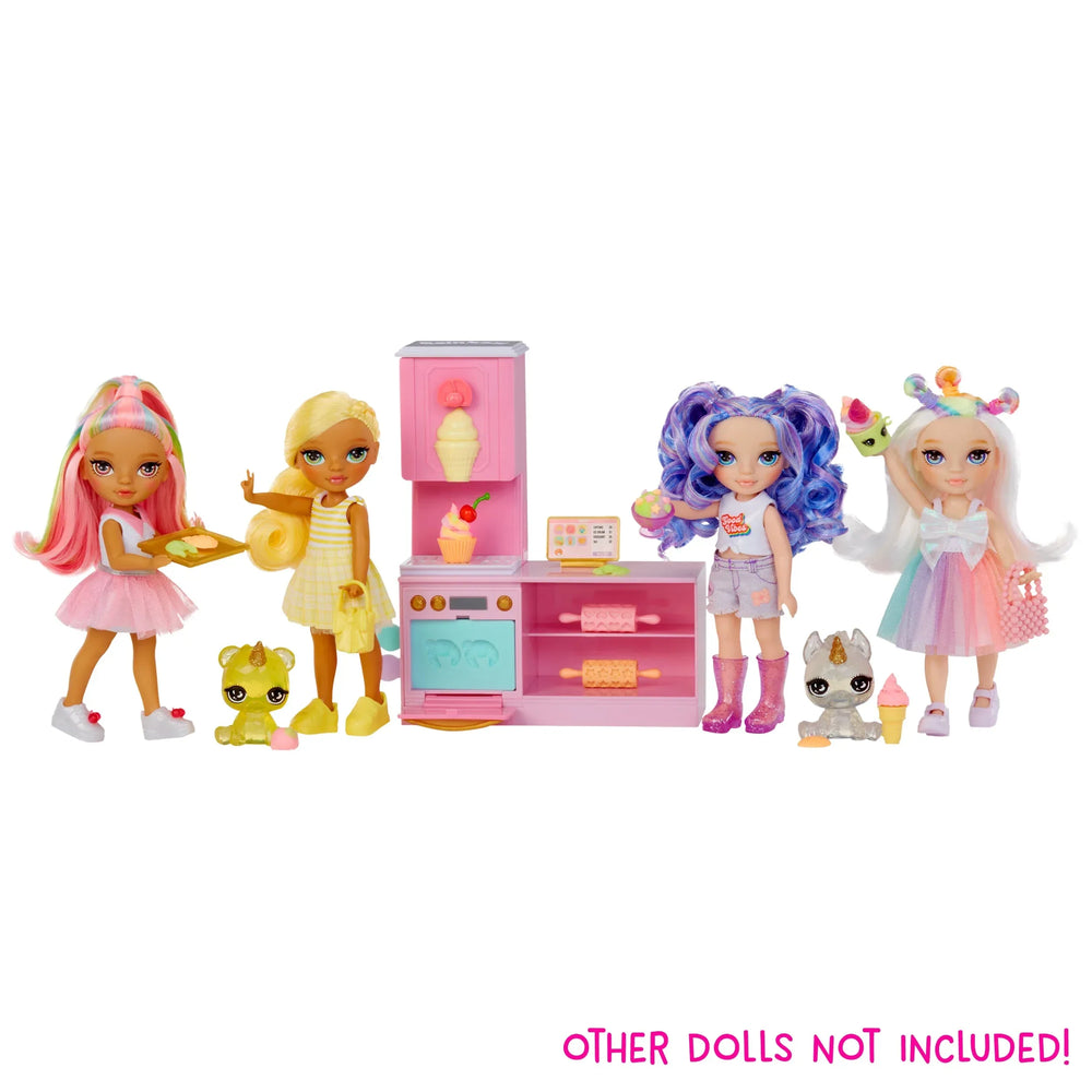 Rainbow High Littles Dessert Shop Playset + Small Doll (Pink 5.5”), Make Ice Cream, Sweets, Kids 4+ - USA MEGA SHOP
