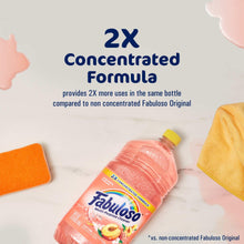 Peach-scent cleaner bottle with 2X concentrated formula label