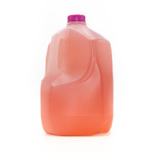 Raspberry lemonade gallon jug with ridged purple cap and pink liquid