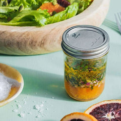 Ball Glass Mason Jar w/ Lid & Band, Regular Mouth, 8 Ounces, 12 Count