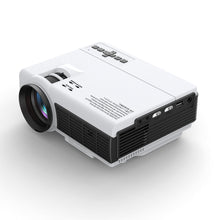 White VANKYO projector front-left view with lens and black vented side panels