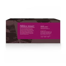 Starbucks French roast dark roast coffee pods carton with back info panel