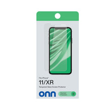 Tempered glass screen protector retail package with phone-screen protector on front