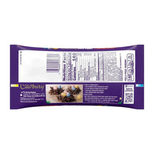 Cadbury mini eggs chocolate bag back with nutrition and ingredient panel