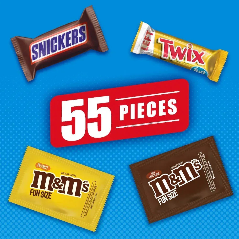 M&M'S, Snickers & Twix Fun Size Spring Break Milk Chocolate Candy - 30.98 Oz Bulk Bag