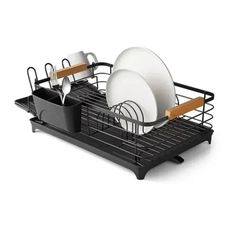 Member'S Mark Modern Dish Rack with Utensil Caddy and Glassware Holder, Assorted Colors
