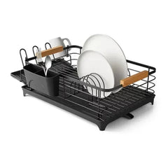 Member'S Mark Modern Dish Rack with Utensil Caddy and Glassware Holder, Assorted Colors