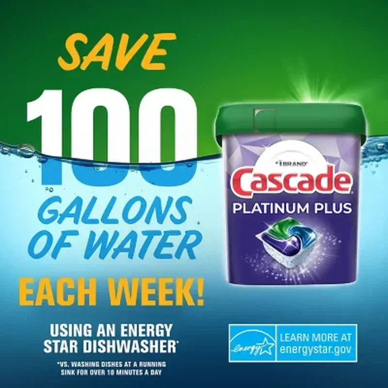 Cascade Platinum plus Actionpacs Dishwasher Detergent Pacs, Fresh Scent (81 Ct.)