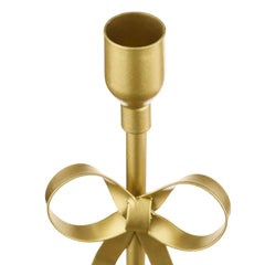 Metal Bow Taper Candle Holder, Gold, 8", Valentine's Day by Way To Celebrate