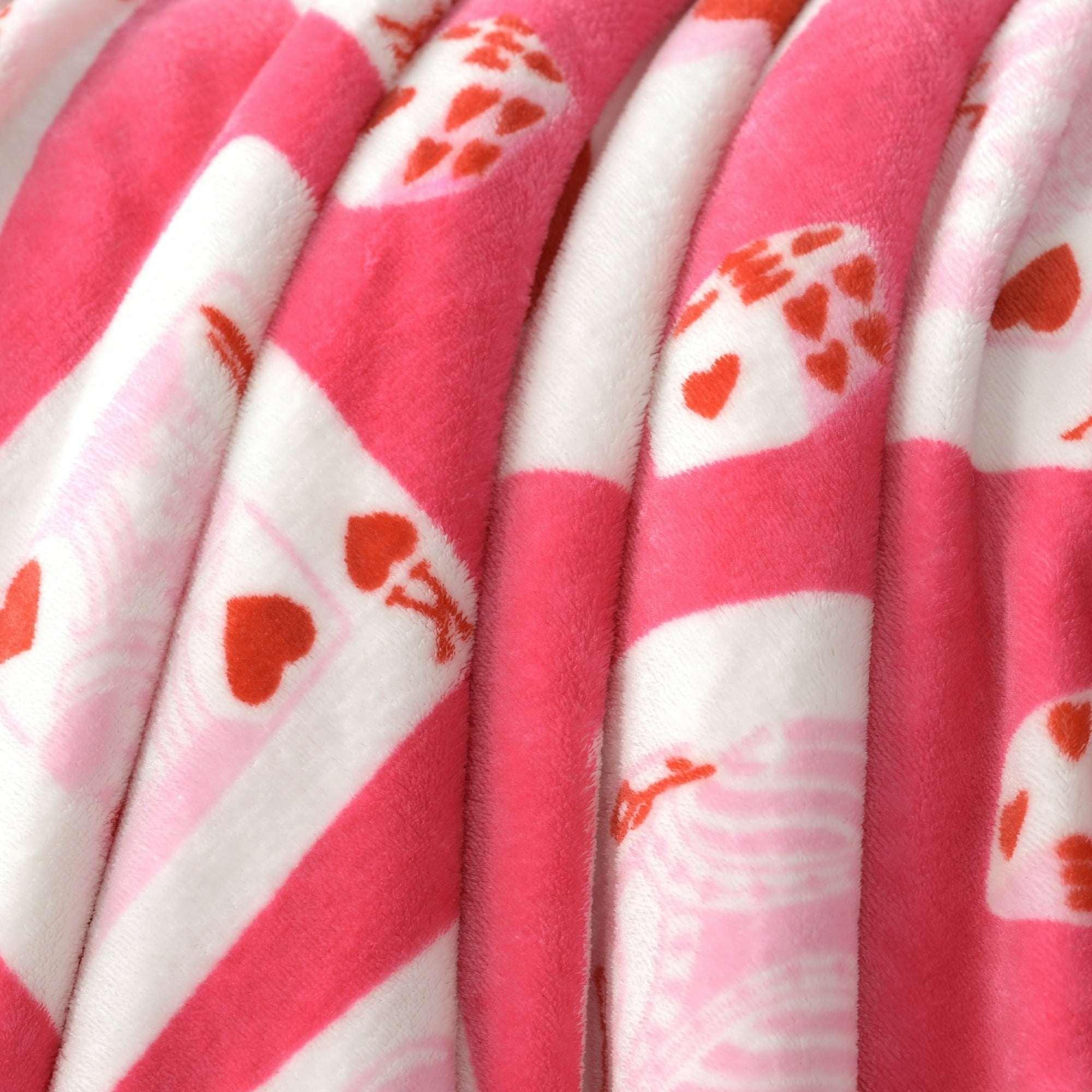 Way to Celebrate Super Soft Cozy Valentines Day Oversize Plush Throw Blankets